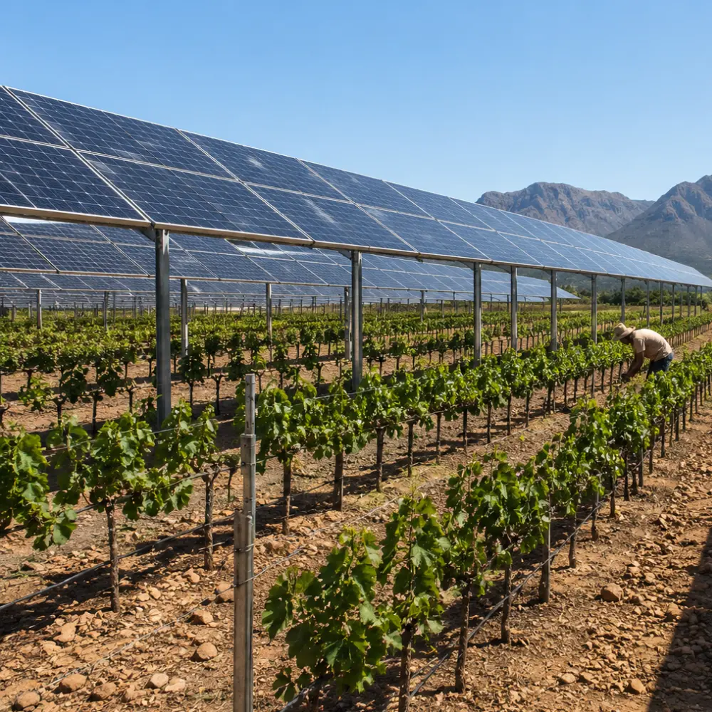 Vineyard solar installation